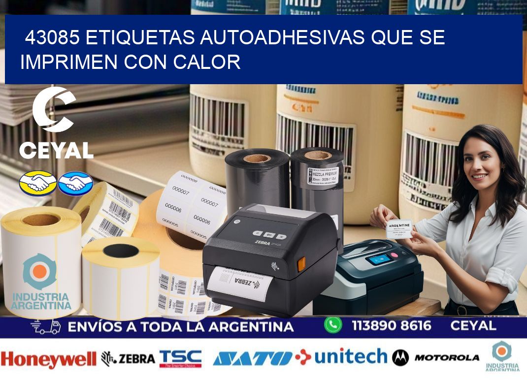 43085 etiquetas autoadhesivas que se imprimen con calor