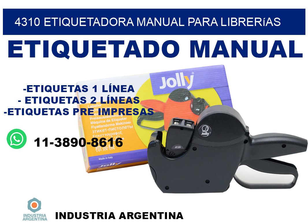 4310 etiquetadora manual para librerías