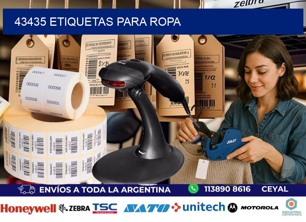 43435 etiquetas para ropa