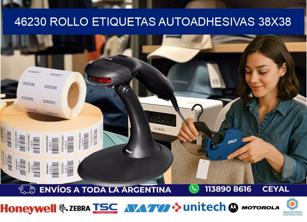 46230 Rollo Etiquetas autoadhesivas 38×38