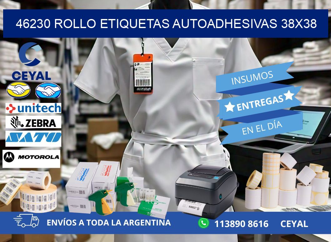 46230 Rollo Etiquetas autoadhesivas 38x38