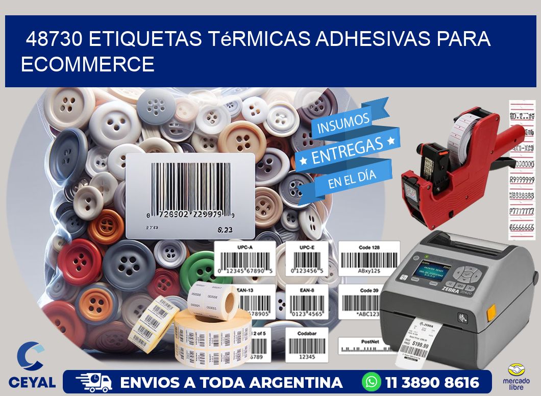 48730 etiquetas térmicas adhesivas para ecommerce