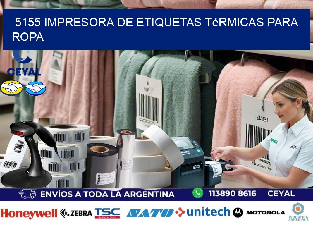 5155 impresora de etiquetas térmicas para ropa