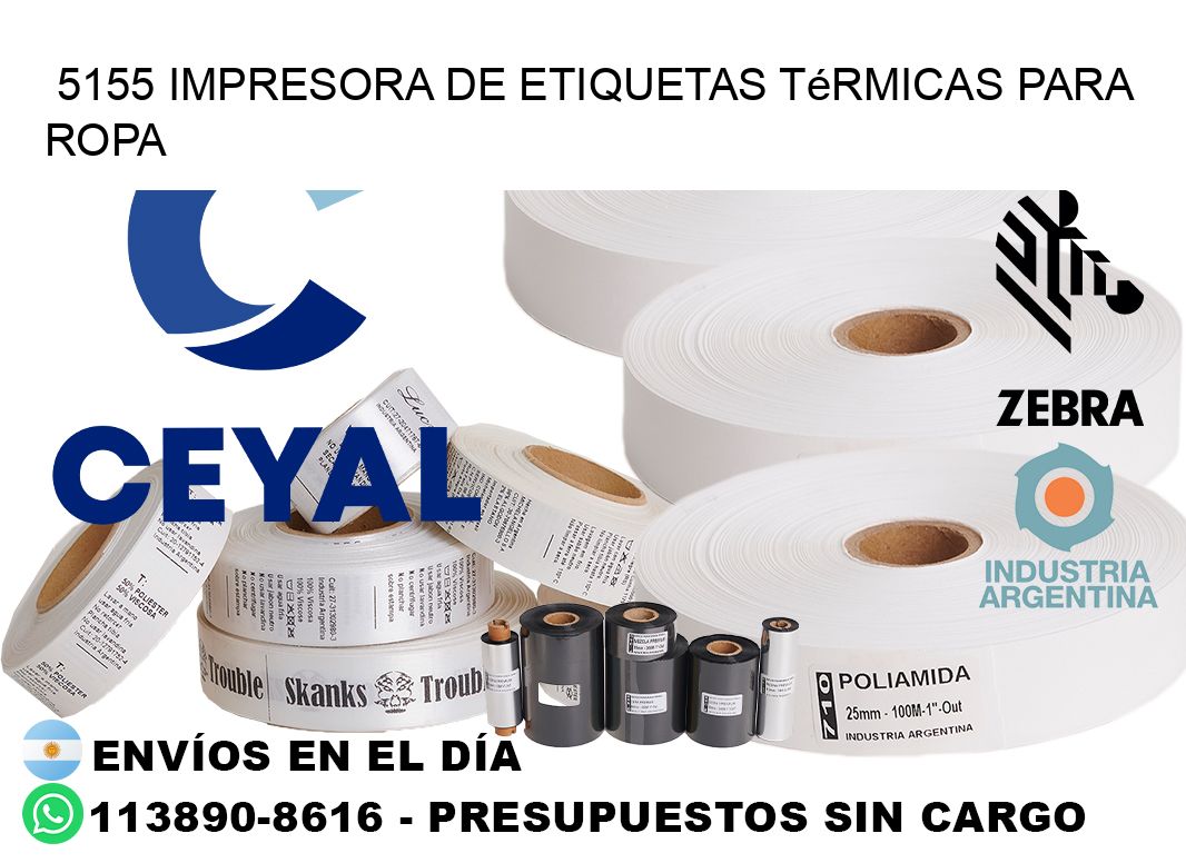 5155 impresora de etiquetas térmicas para ropa