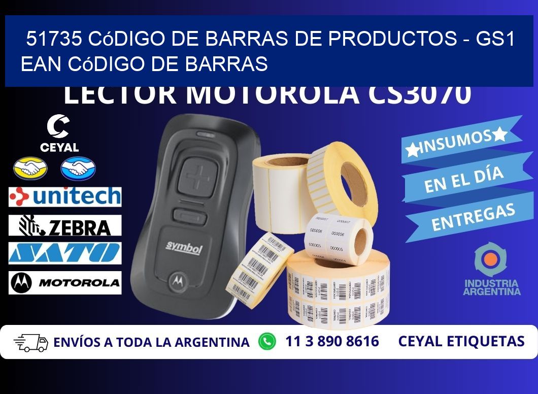 51735 Código de Barras de productos - GS1 ean Código de Barras
