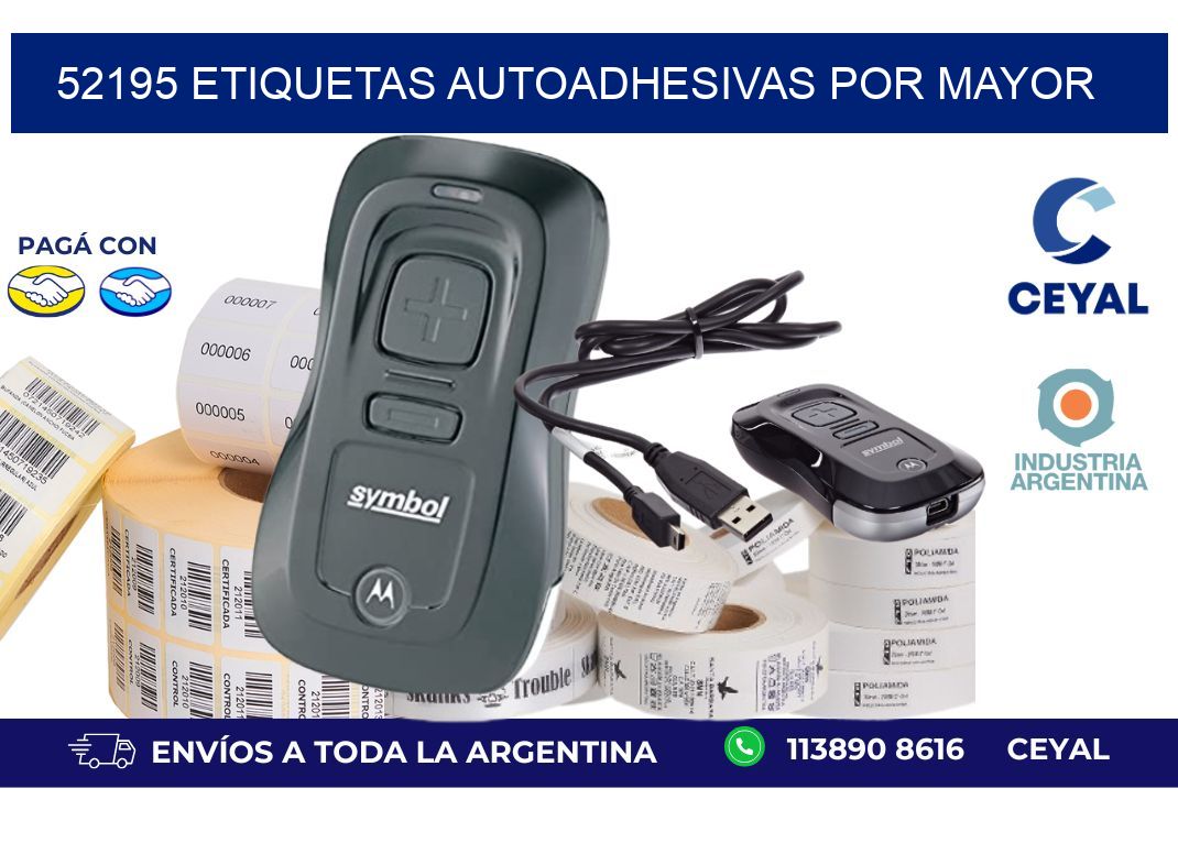 52195 etiquetas autoadhesivas por mayor