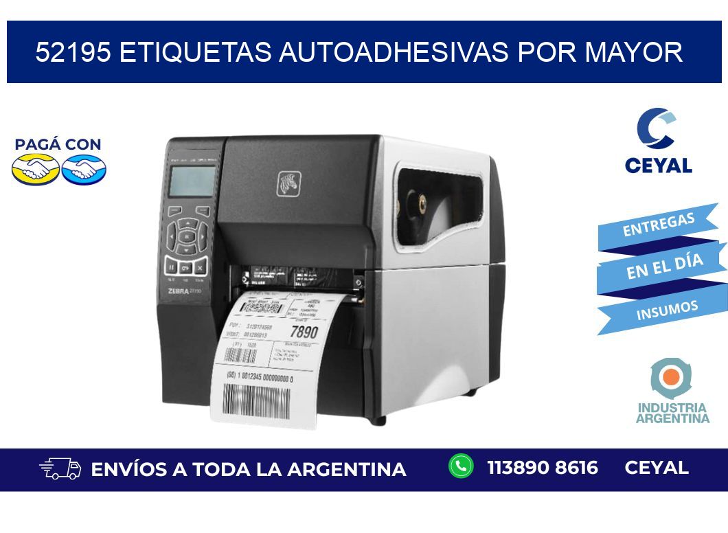 52195 etiquetas autoadhesivas por mayor