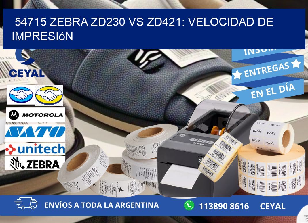 54715 Zebra ZD230 vs ZD421: velocidad de impresión