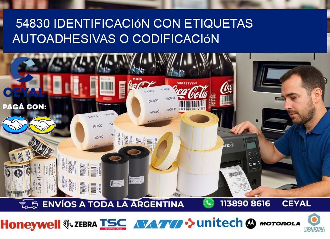 54830 identificación con etiquetas autoadhesivas o codificación