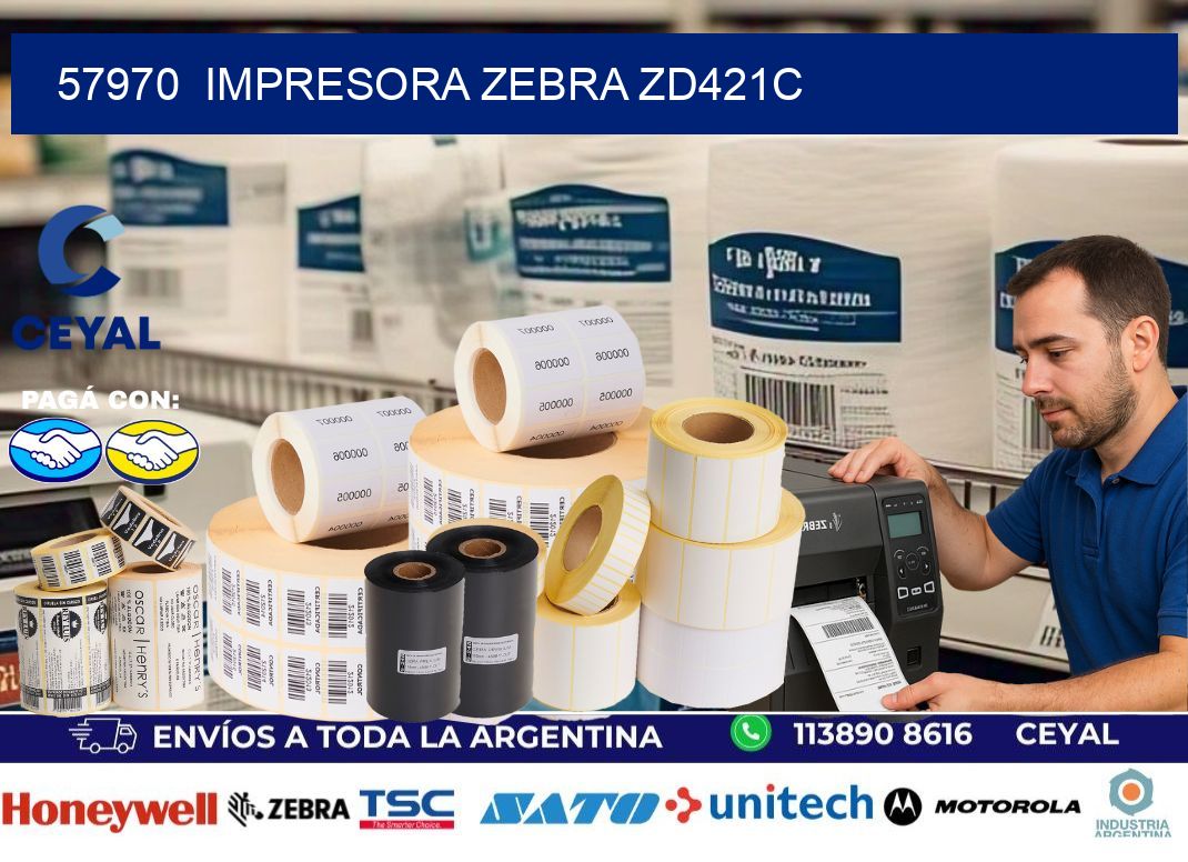 57970  Impresora Zebra zd421c