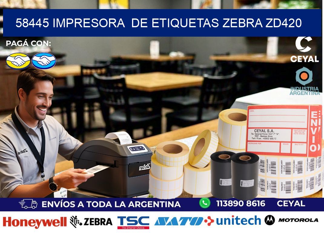 58445 impresora  de etiquetas Zebra ZD420