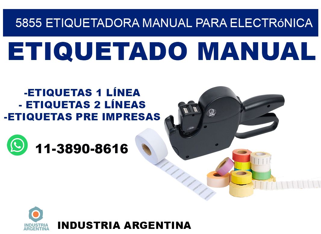 5855 etiquetadora manual para electrónica