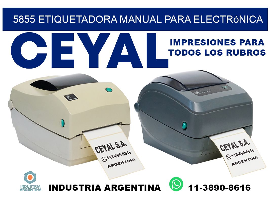 5855 etiquetadora manual para electrónica