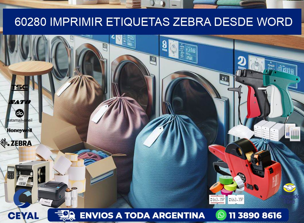 60280 imprimir etiquetas zebra desde word