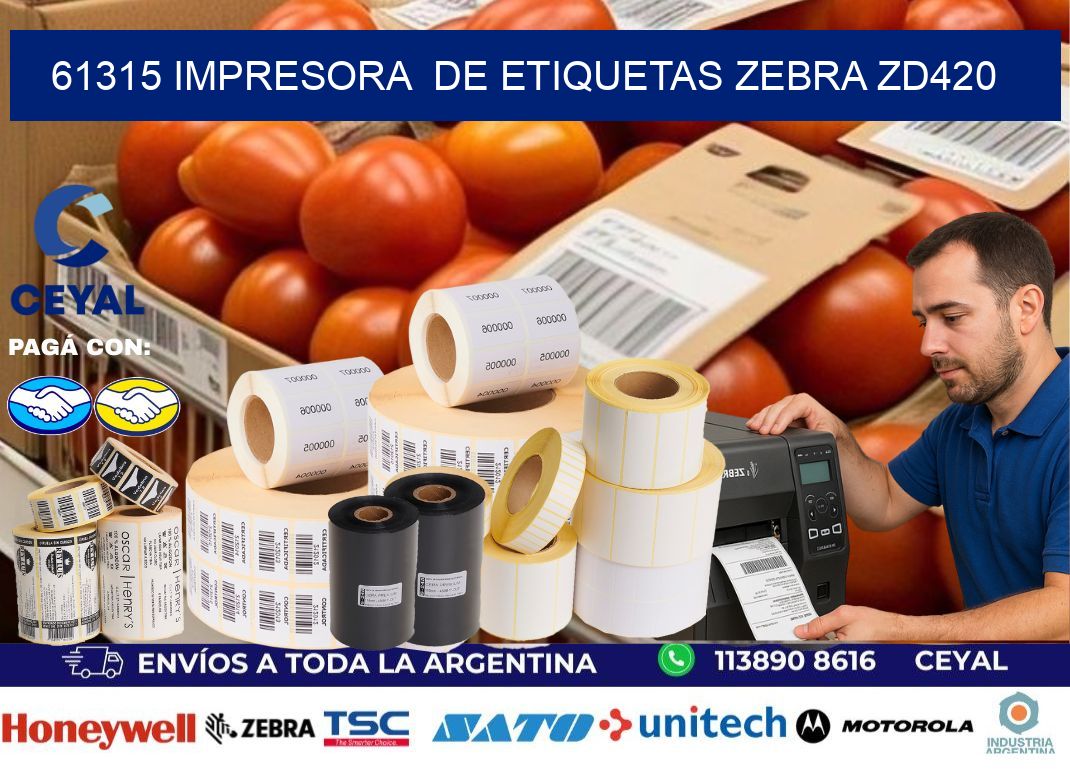 61315 impresora  de etiquetas Zebra ZD420