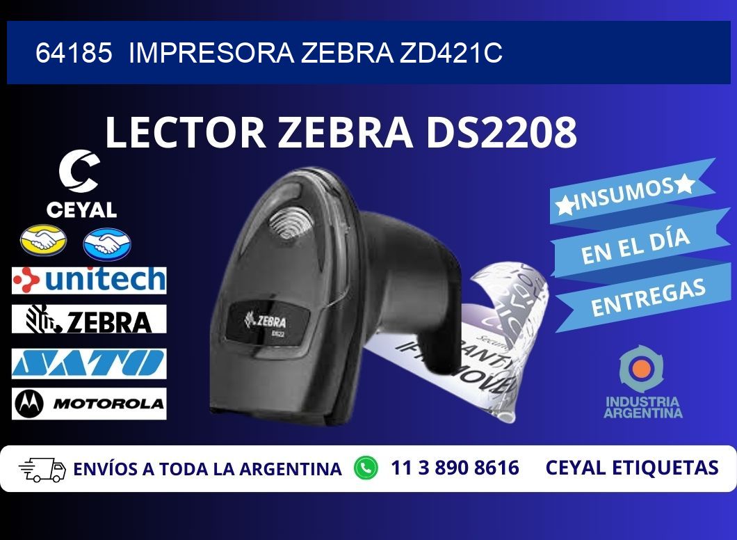 64185  Impresora Zebra zd421c