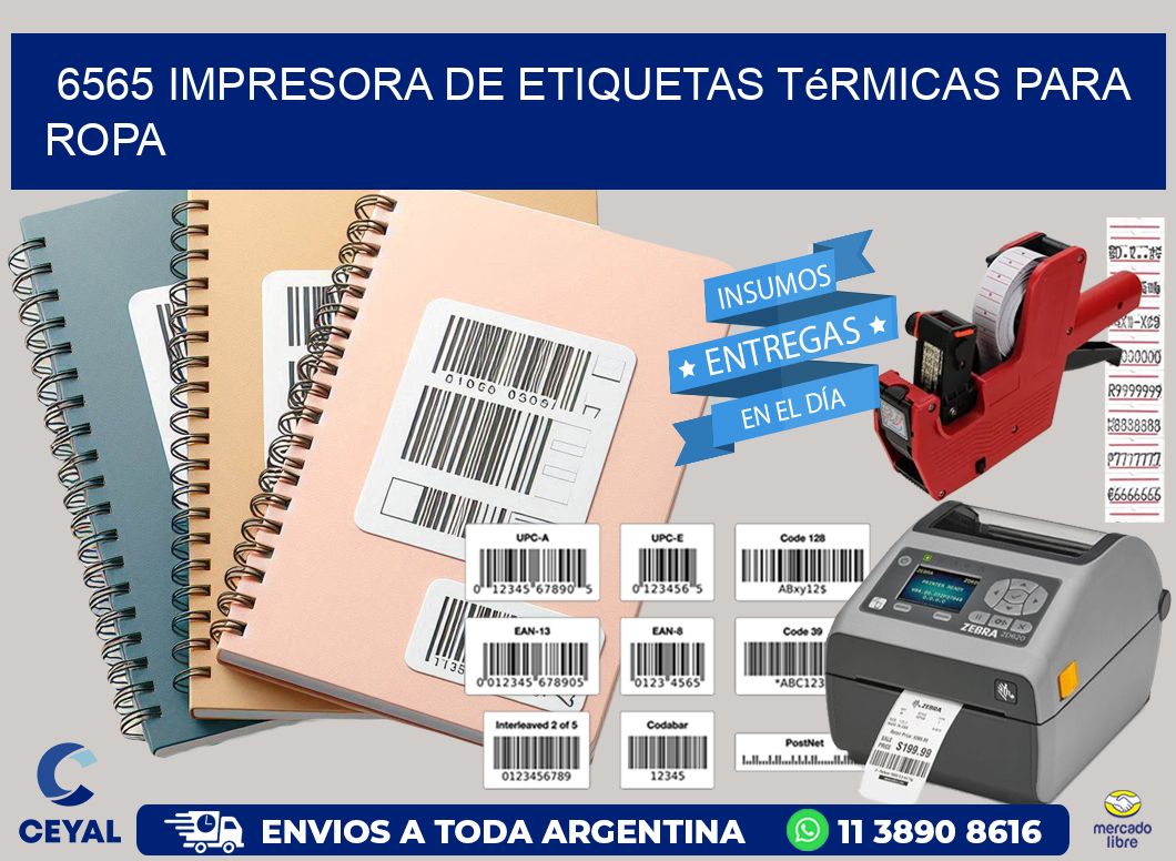 6565 impresora de etiquetas térmicas para ropa