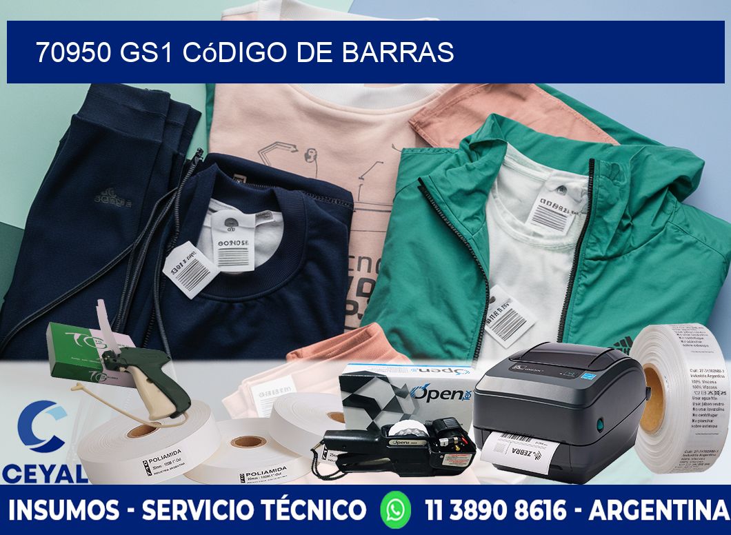 70950 GS1 código de barras