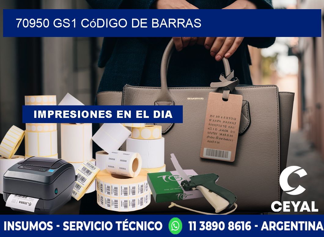 70950 GS1 código de barras