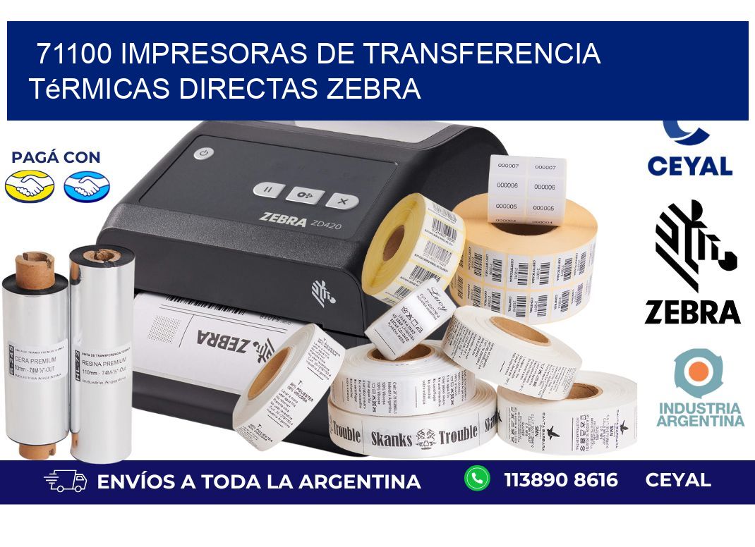 71100 impresoras de Transferencia térmicas directas zebra