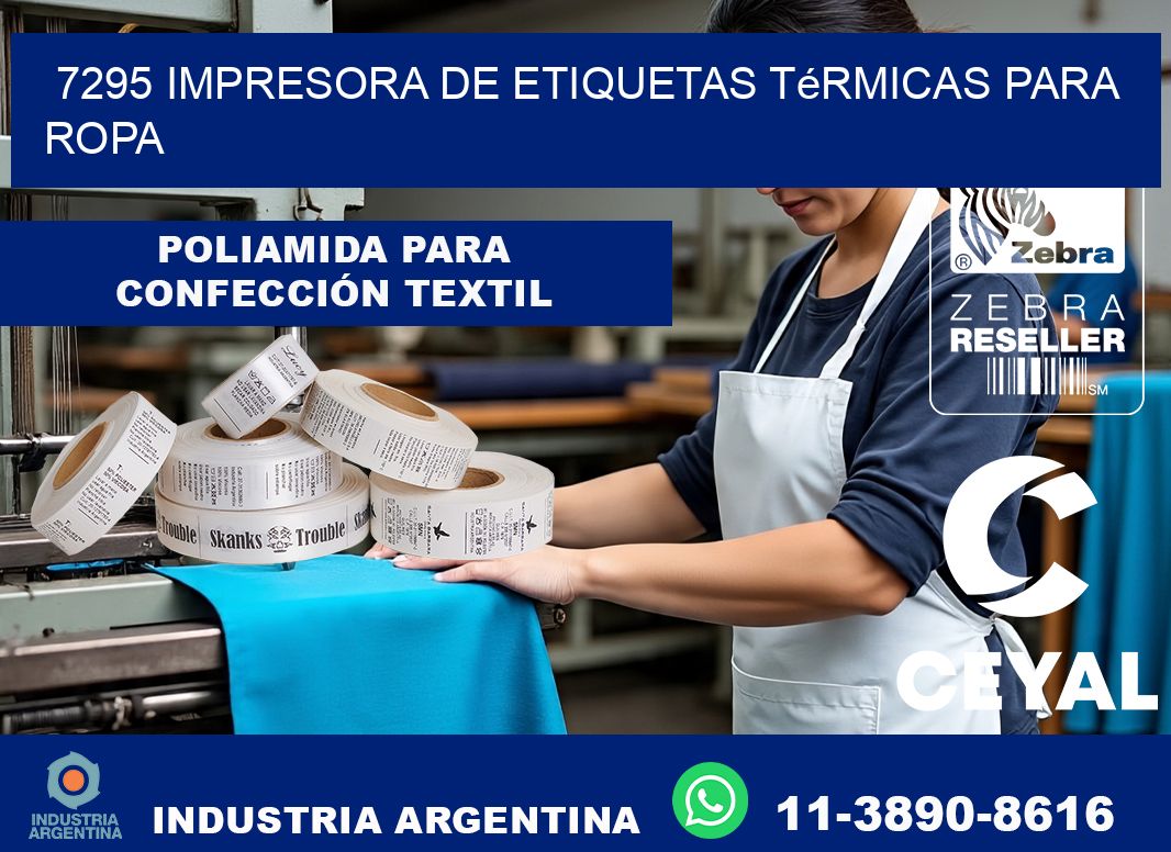 7295 impresora de etiquetas térmicas para ropa