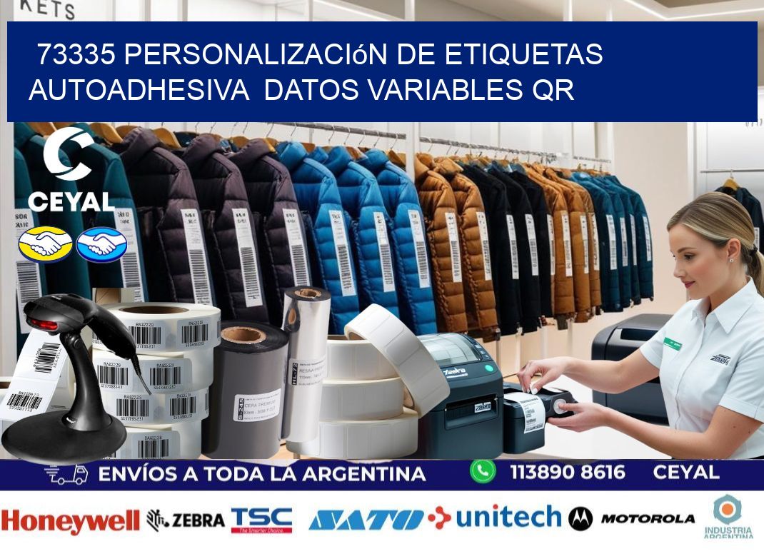 73335 Personalización de etiquetas autoadhesiva  datos variables QR