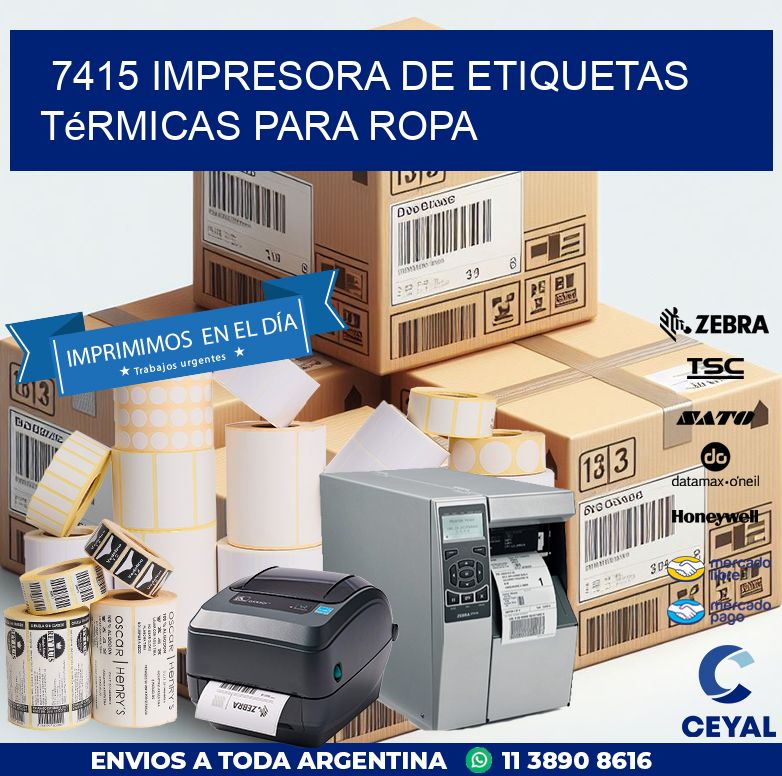 7415 impresora de etiquetas térmicas para ropa