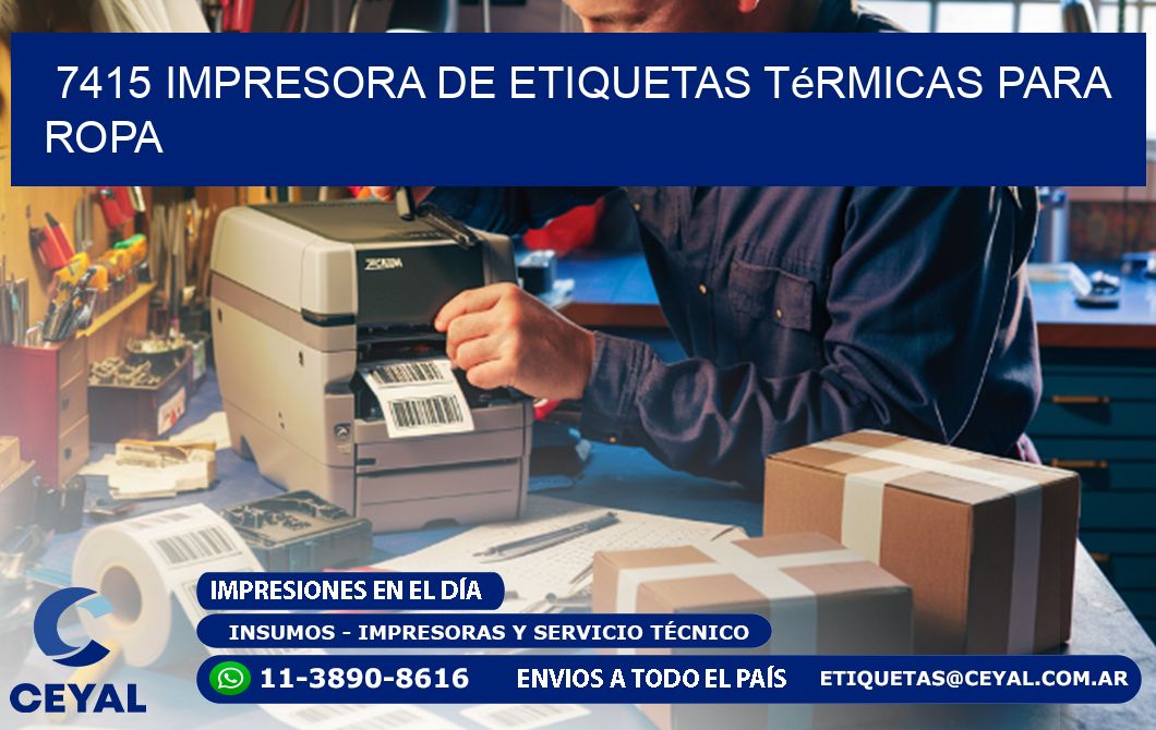 7415 impresora de etiquetas térmicas para ropa