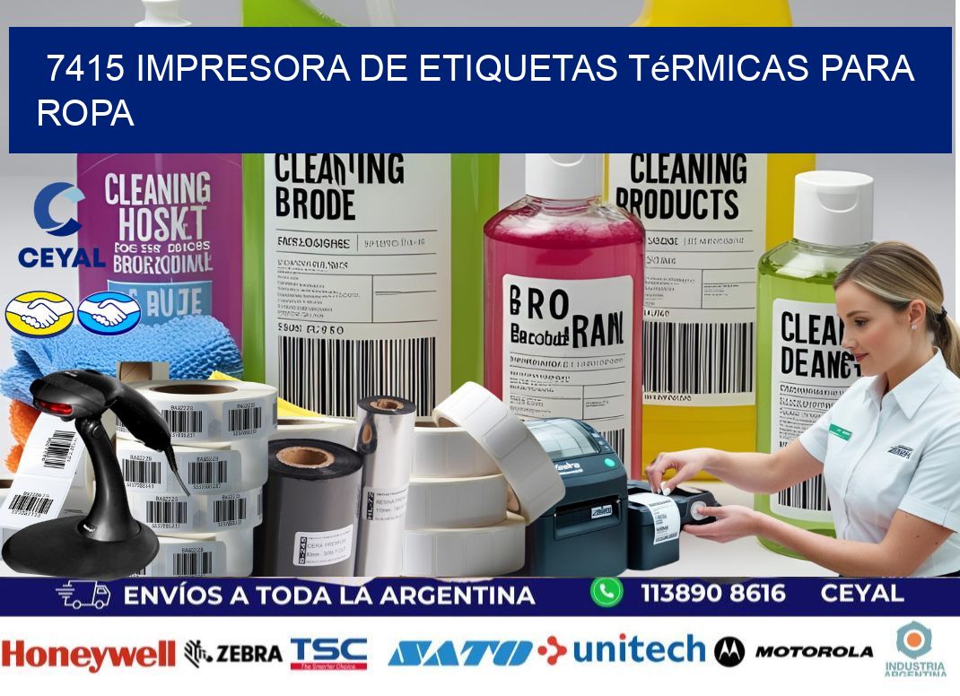 7415 impresora de etiquetas térmicas para ropa