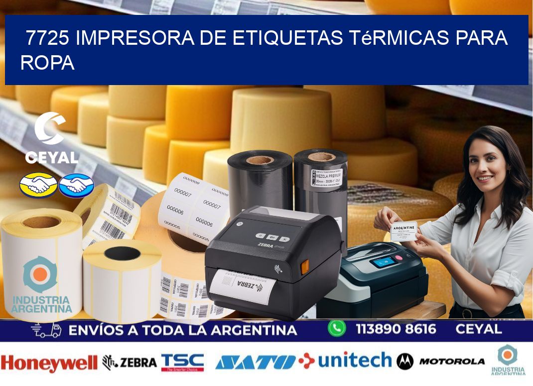 7725 impresora de etiquetas térmicas para ropa