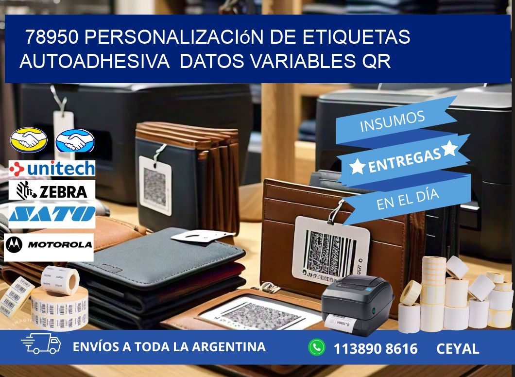 78950 Personalización de etiquetas autoadhesiva datos variables QR