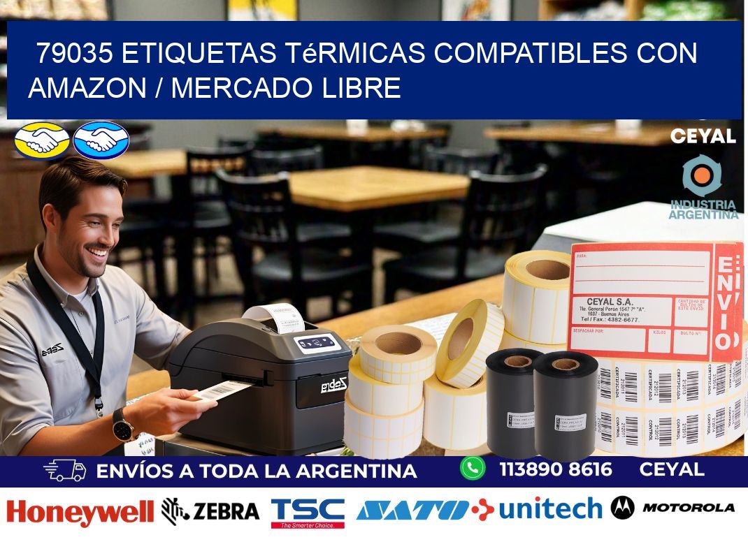 79035 etiquetas térmicas compatibles con Amazon / Mercado Libre