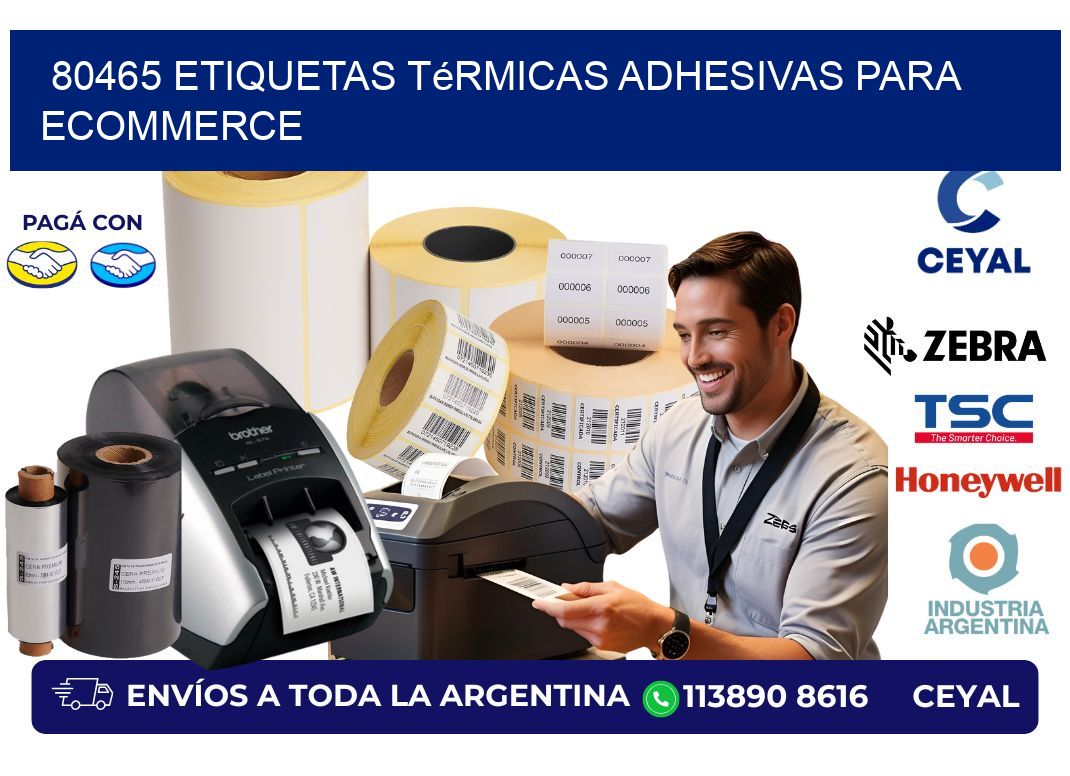80465 etiquetas térmicas adhesivas para ecommerce
