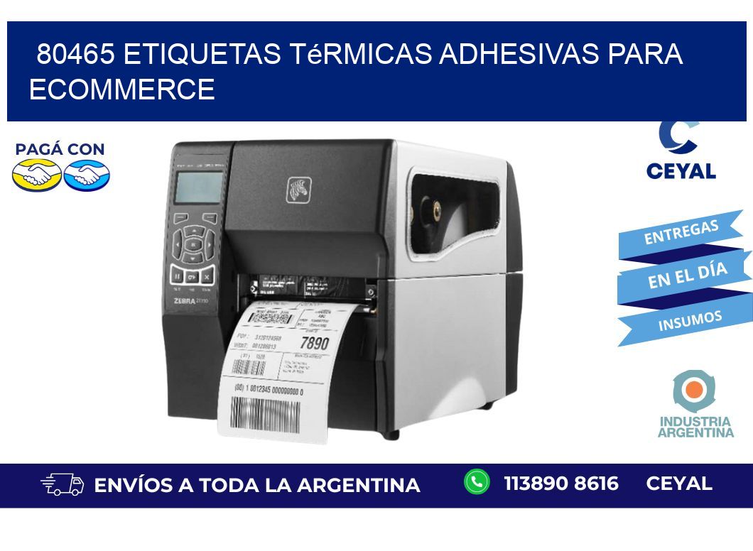 80465 etiquetas térmicas adhesivas para ecommerce