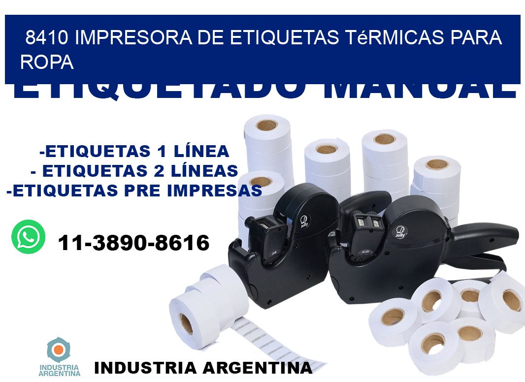 8410 impresora de etiquetas térmicas para ropa