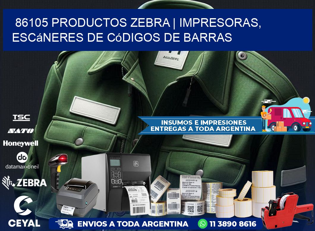 86105 Productos Zebra | Impresoras, escáneres de códigos de barras