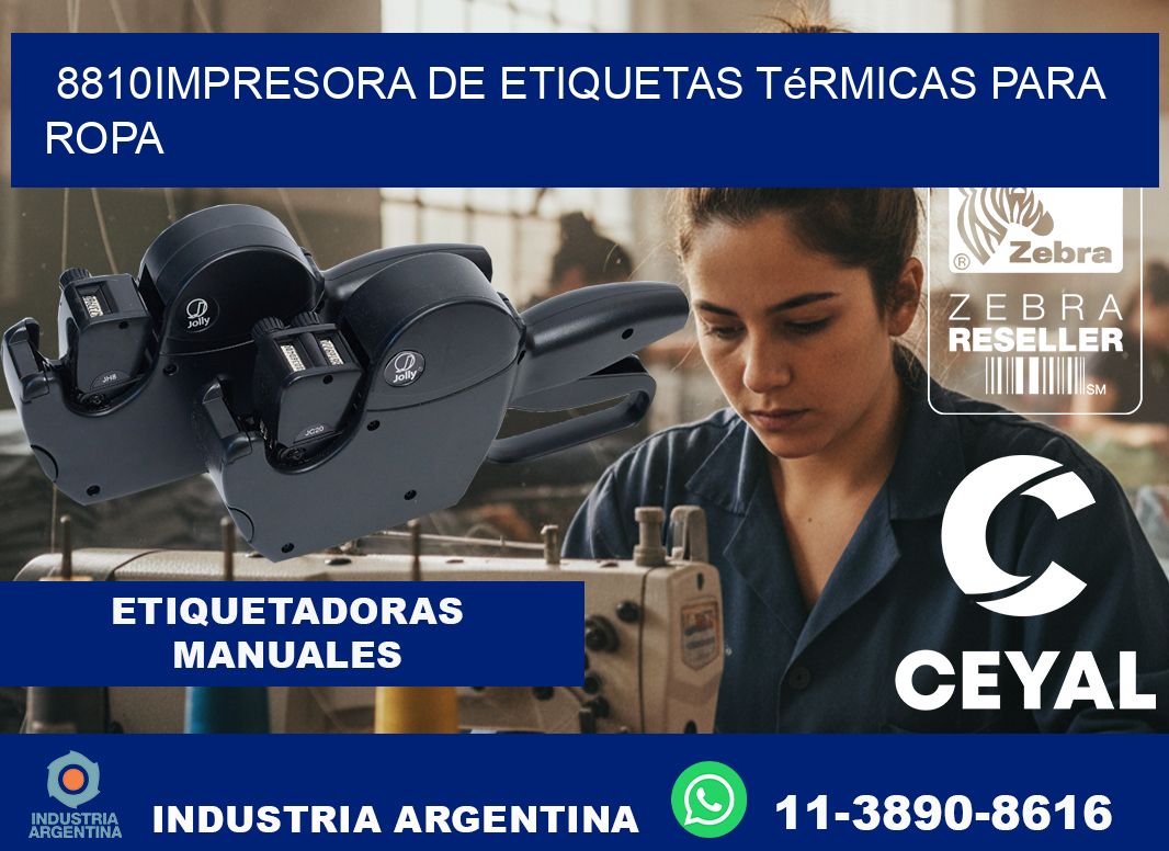 8810impresora de etiquetas térmicas para ropa