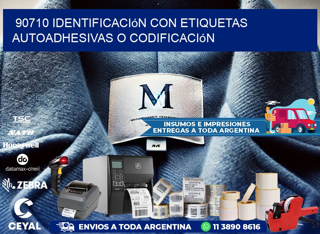 90710 identificación con etiquetas autoadhesivas o codificación