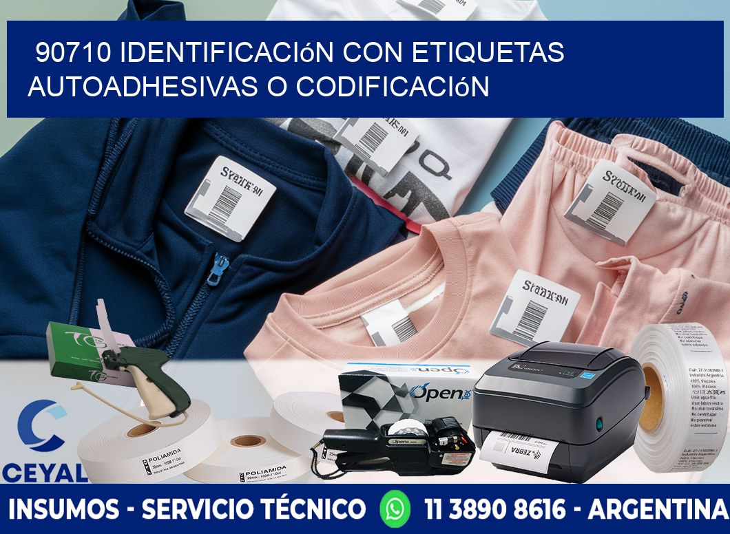 90710 identificación con etiquetas autoadhesivas o codificación