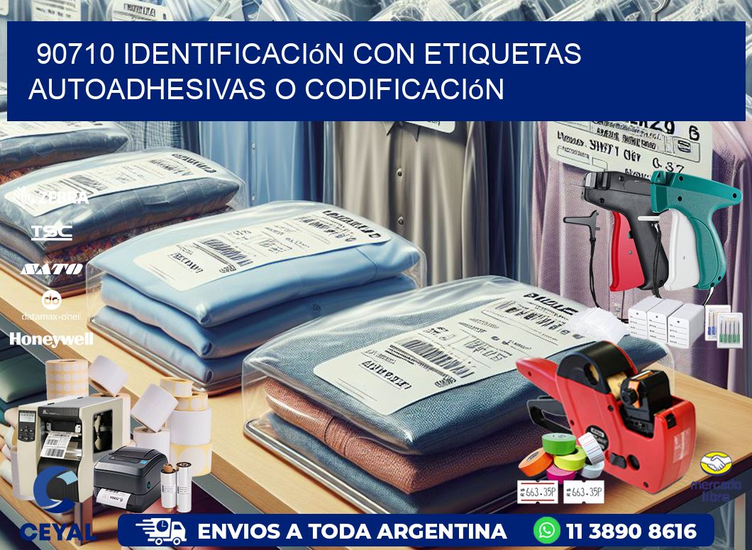 90710 identificación con etiquetas autoadhesivas o codificación