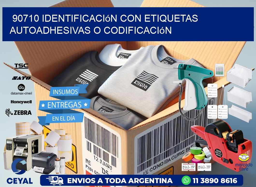 90710 identificación con etiquetas autoadhesivas o codificación