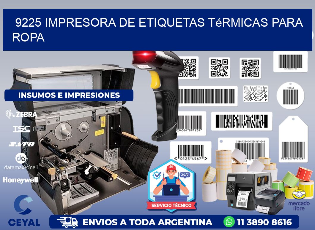9225 impresora de etiquetas térmicas para ropa