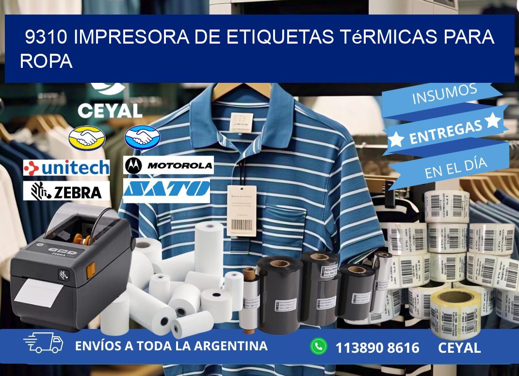 9310 impresora de etiquetas térmicas para ropa