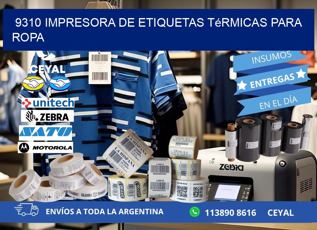 9310 impresora de etiquetas térmicas para ropa