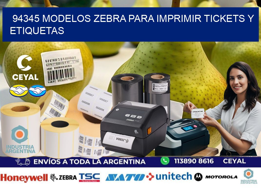 94345 modelos zebra para imprimir tickets y etiquetas
