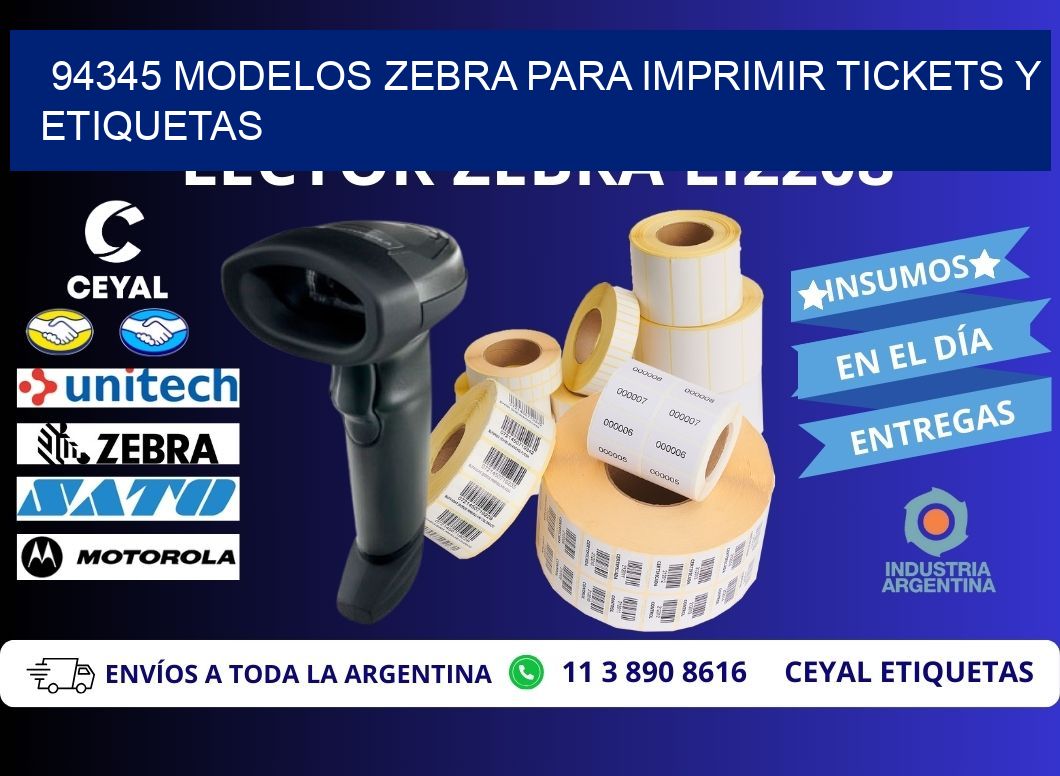 94345 modelos zebra para imprimir tickets y etiquetas