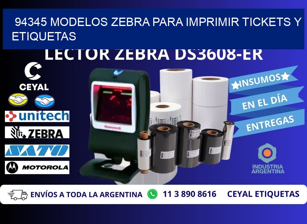 94345 modelos zebra para imprimir tickets y etiquetas