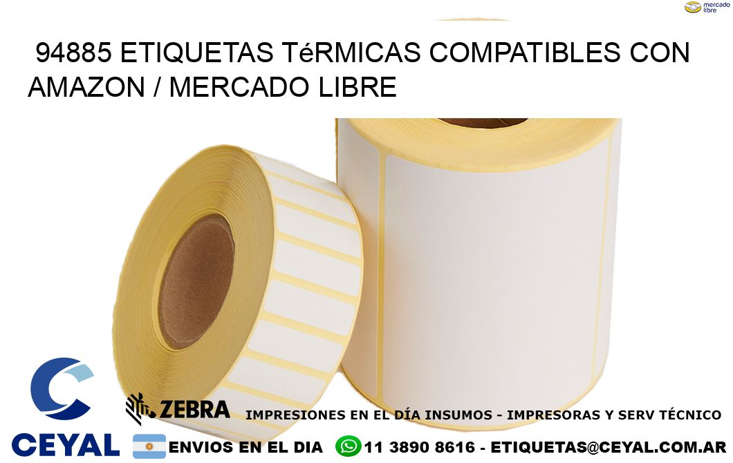 94885 etiquetas térmicas compatibles con Amazon / Mercado Libre