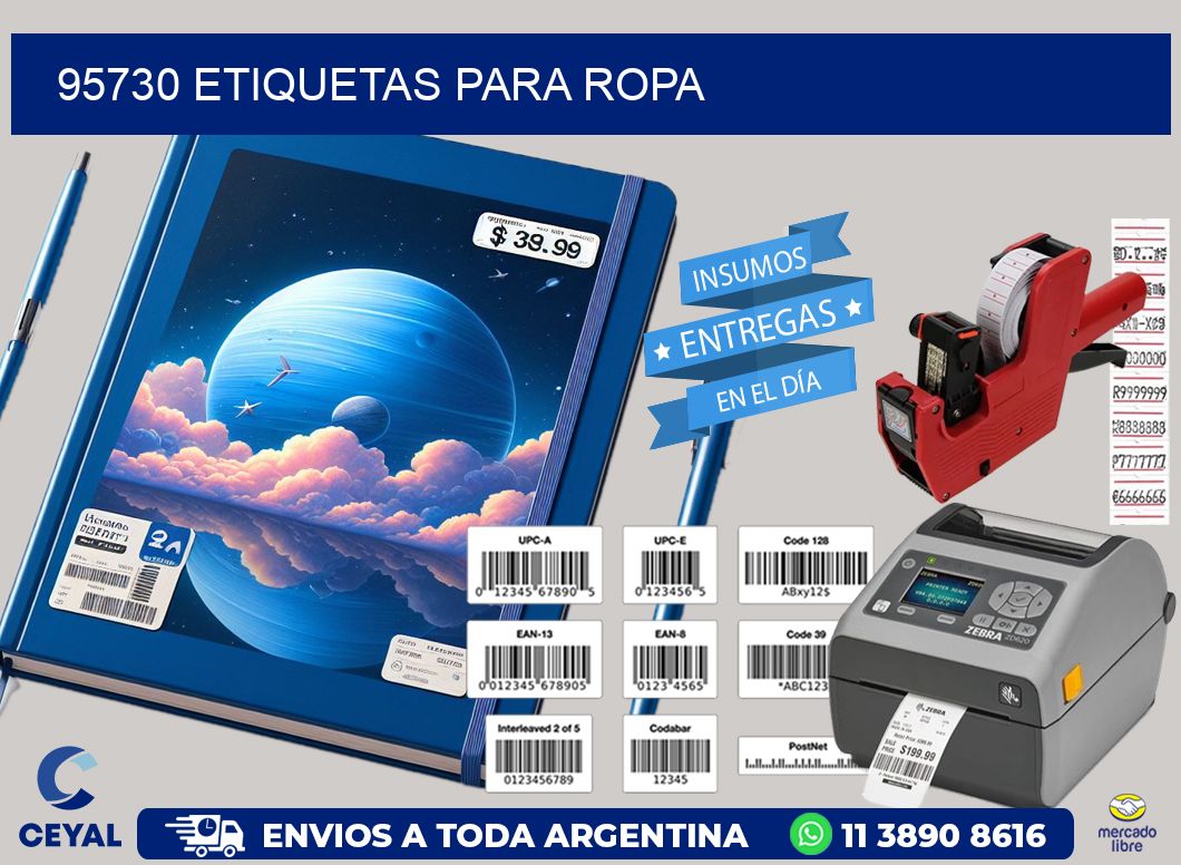 95730 etiquetas para ropa