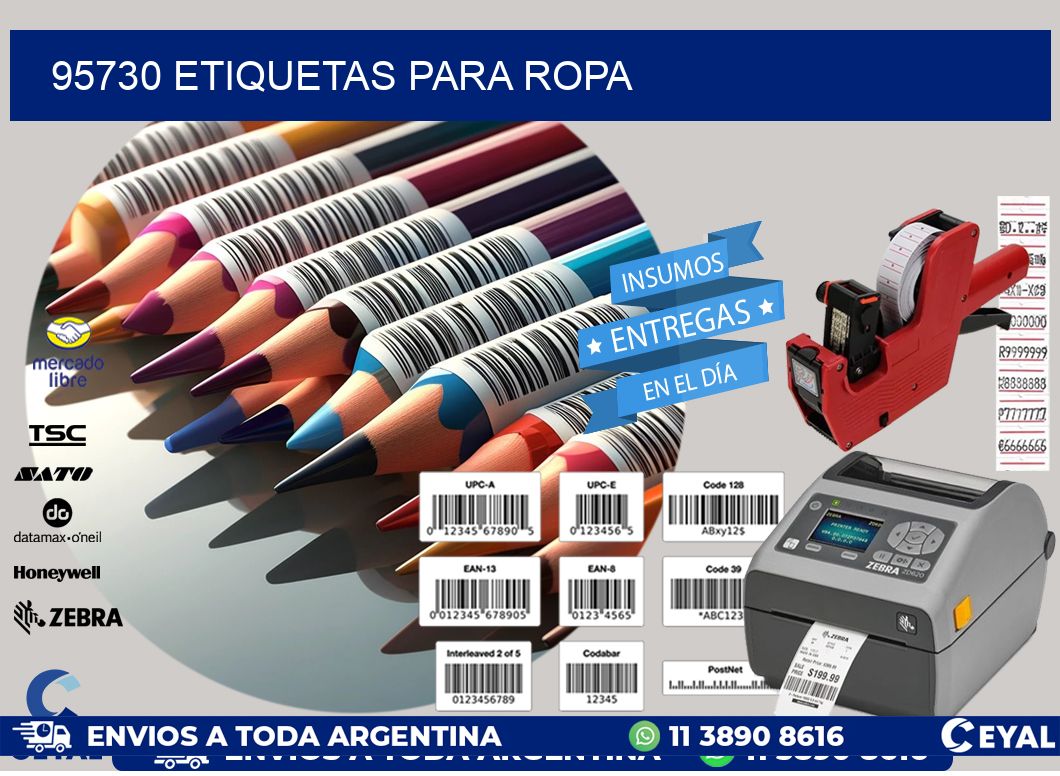 95730 etiquetas para ropa